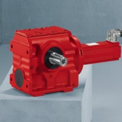 Helical-worm servo gearmotors
