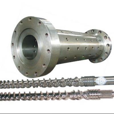 &phi;60 pinned cold-feed screw and barrel